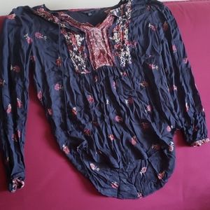 Floral boho tunic top